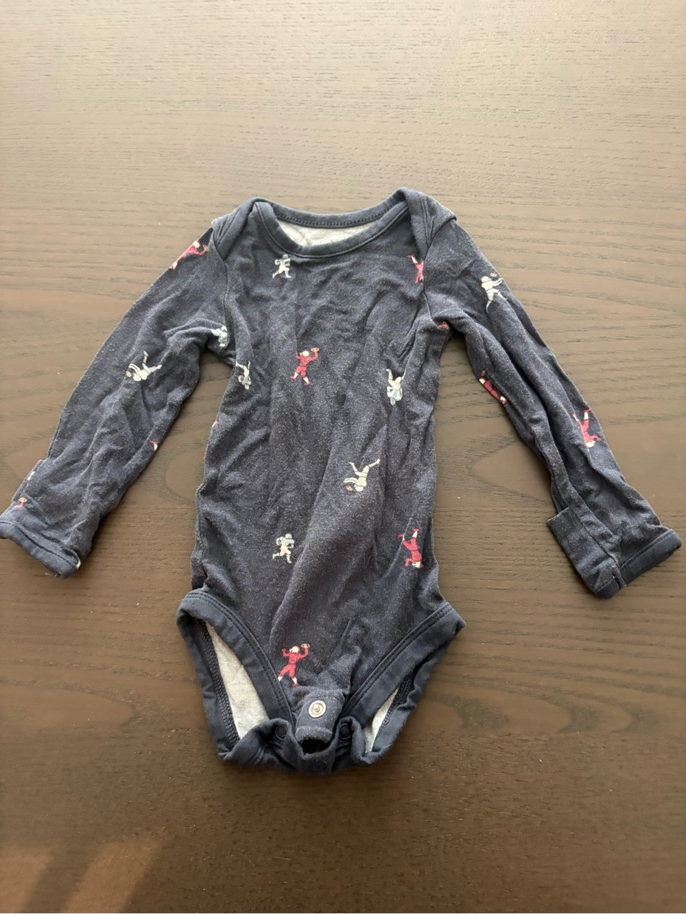 Carters PurelySoft Long-Sleeve Navy Baby One-Piece Bodysuit